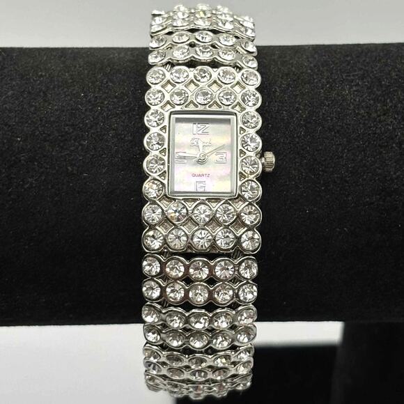Stunning Silver Crystal Watch - Picture 2 of 4